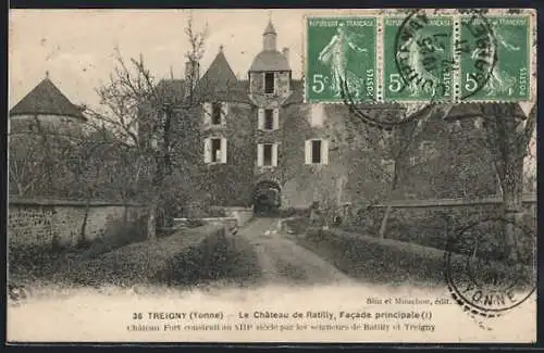 AK Treigny /Yonne, Le Château de Ratilly, Facade principale