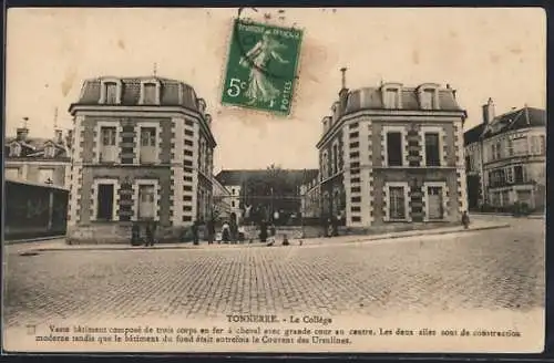 AK Tonnerre, Le Collège avec grande cour et bâtiments modernes et anciens