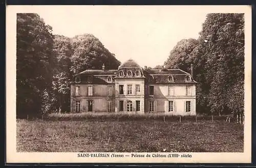 AK Saint-Valérien /Yonne, Pelouse du Château, XVIIIe siècle