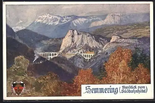 AK Deutscher Schulverein Nr. 450: Semmering, Ausblick vom Südbahnhôtel