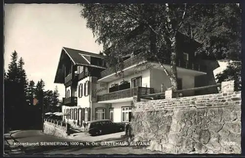 AK Semmering, Gästehaus Silvana mit Strasse