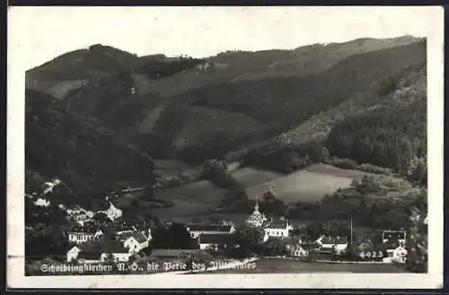 AK Scheiblingkirchen /N.-Ö., Totalansicht mit Umgebung aus der Vogelschau