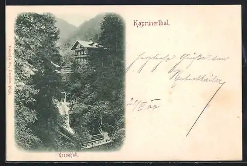 AK Kaprunerthal, Kesselfall mit Gebäude