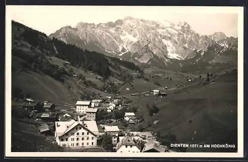 AK Dienten am Hochkönig, Ortsansicht mit Gasthof Hochkönig