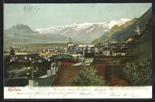 AK Hallein, Totalansicht mit Bergpanorama