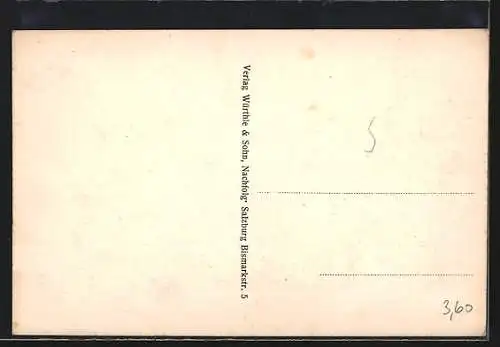 AK Grödig, Ortspanorama g. d. Untersberg