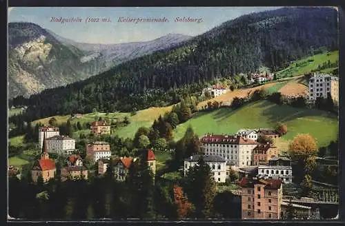 AK Badgastein /Salzburg, Kaiserpromenade, Ortsansicht