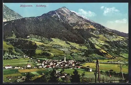 AK Hofgastein, Totalansicht mit Berg