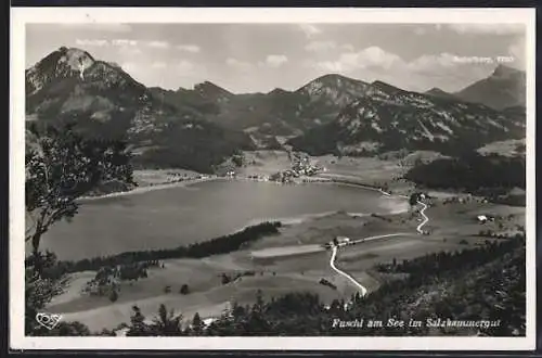 AK Fuschl am See, Panoramablick in die Berge