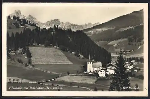 AK Filzmoos, Totalansicht mit Bischofsmütze