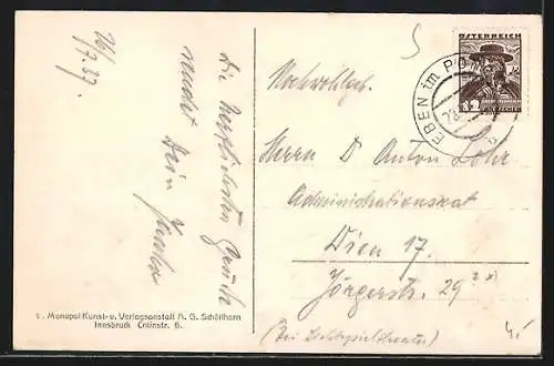 AK Filzmoos, Totalansicht mit Bischofsmütze