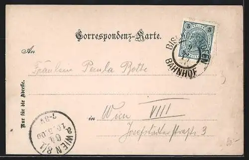 AK Wildbad Gastein, Totalansicht mit Bergblick