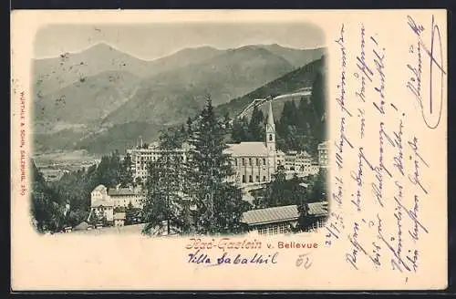AK Bad-Gastein, Ortsansicht v. Bellevue