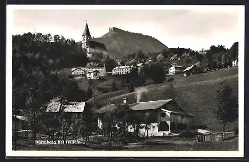 AK Dürrnberg b. Hallein, Blick zum Ort mit Kirche