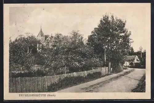 AK Zechlinerhütte /Mark, Strassenpartie
