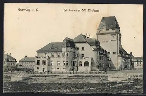 AK Arnsdorf i. Sa., Königliche Landesanstalt, Westseite
