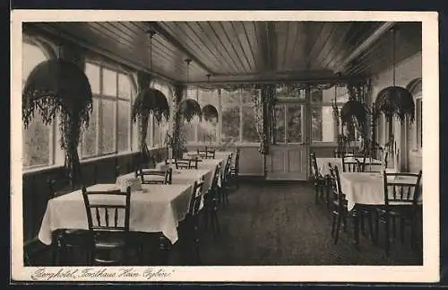 AK Oybin, Hain, Berghotel Forsthaus Hain, Innenansicht