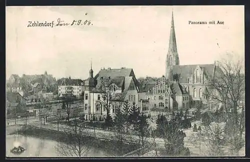 AK Zehlendorf, Panorama mit Aue