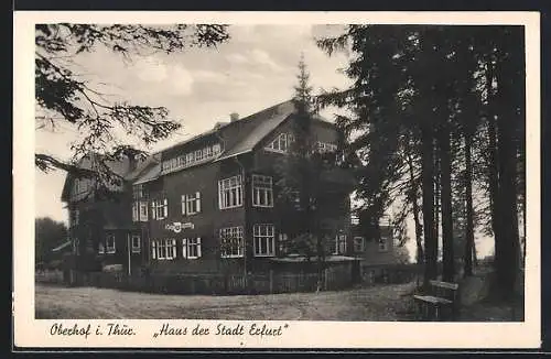 AK Oberhof i. Thür., Erholungsheim Hauser der Stadt Erfurt