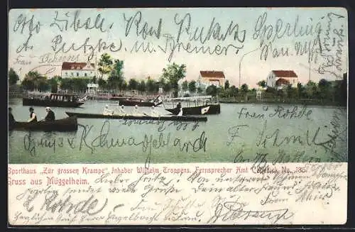 AK Berlin-Müggelheim, Sporthaus Zur grossen Krampe, Inh. Wilhelm Troppens