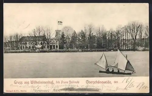 AK Berlin-Oberschöneweide, Gasthaus Wilhelminenhof, Inh. Franz Dolisnki