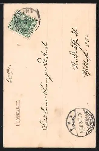 AK Hinternah, Partie an der Oberförsterei, Totalansicht