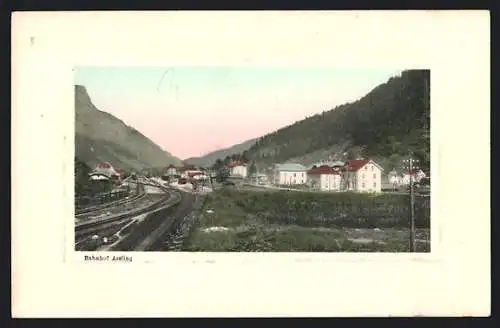 AK Assling, Blick auf den Bahnhof