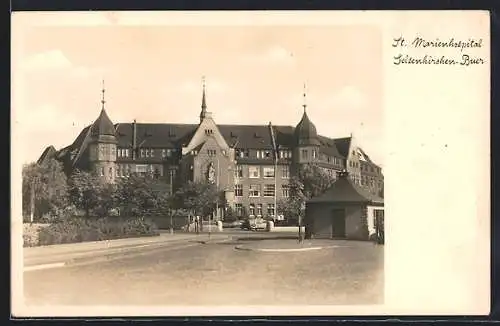 AK Gelsenkirchen-Buer, St. Marienhospital mit Vorplatz