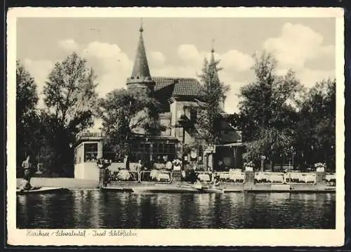 AK Hariksee /Schwalmtal, Restaurant und Strandbad am Insel Schlösschen