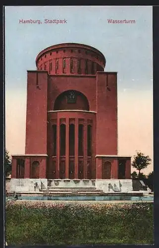 AK Hamburg-Winterhude, Wasserturm im Stadtpark