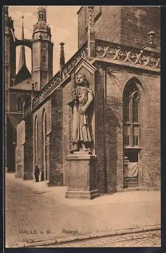 AK Halle a. S., Blick auf den Roland