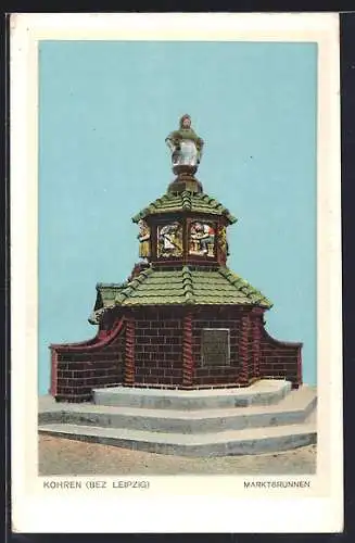 AK Kohren /Bez. Leipzig, Marktbrunnen