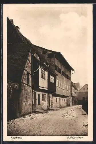 AK Freiberg / Sachsen, Mühlgraben