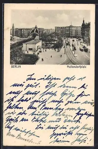 AK Berlin-Schöneberg, U-Bahnhof Nollendorfplatz mit Strassenbahn
