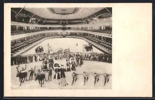 AK Berlin, Hohenzollern-Sport-Palast, Innenansicht mit Kunsteisbahn, Potsdamerstr. 72