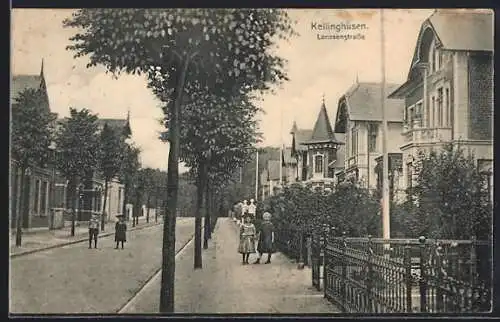 AK Kellinghusen, Lornsenstrasse mit Kindern