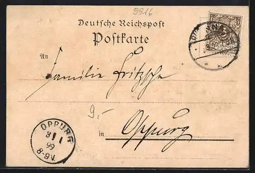 Lithographie Rudolstadt, Schloss, Anger, Marienthurm