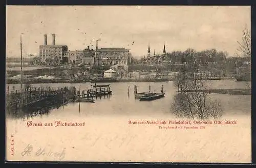 AK Berlin-Pichelsdorf, Brauerei-Ausschank, Oekonom Otto Starck