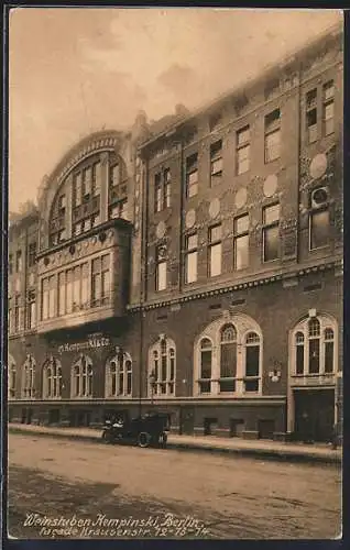 AK Berlin, Weinstube Kempinski, Fassade an der Krausenstrasse 72-74