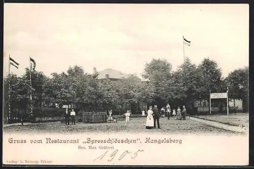 AK Hangelsberg, Restaurant Spreeschlösschen, Bes. Max Gräbert