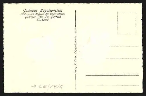 AK Leipzig, Gasthaus Napoleonstein
