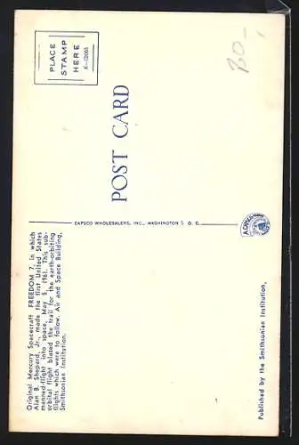 AK Mercury Spacecraft Freedom 7, Raumfahrt