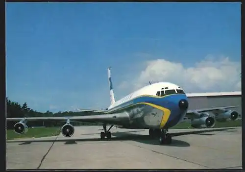 AK Boeing Jet 720B der Lufthansa auf der Startbahn