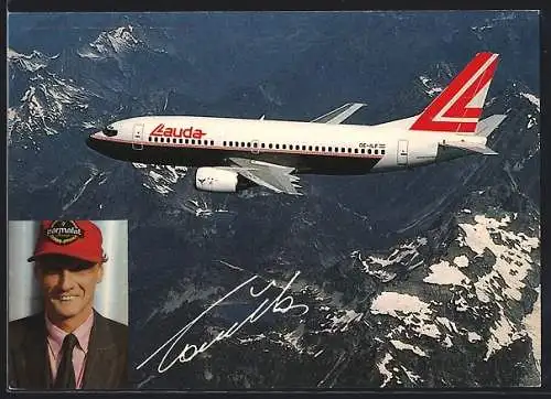 AK Flugzeug Boeing 737-300 Bob Marley der Lauda-air, Niki Lauda