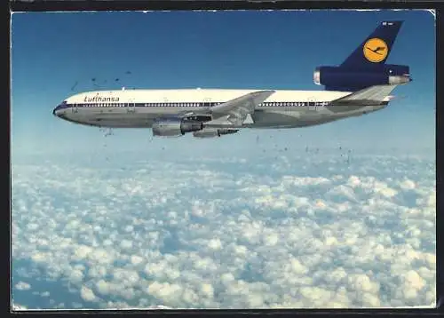 AK Flugzeug McDonnell Douglas DC 10 der Lufthansa