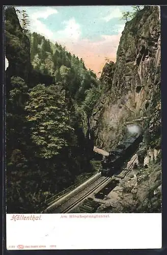 AK Die Höllentalbahn am Hirschsprungtunnel
