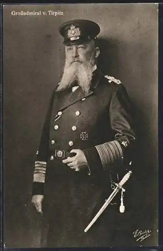 AK Grossadmiral von Tirpitz in Uniform