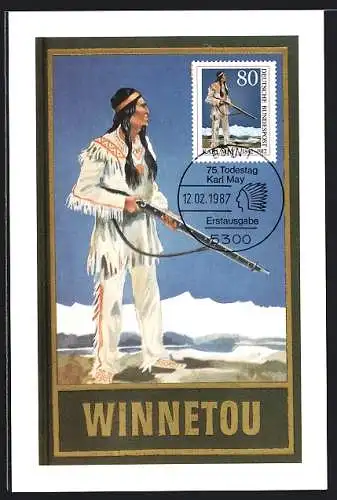 Maximum-AK 75. Todestag von Karl May 1987, Winnetou