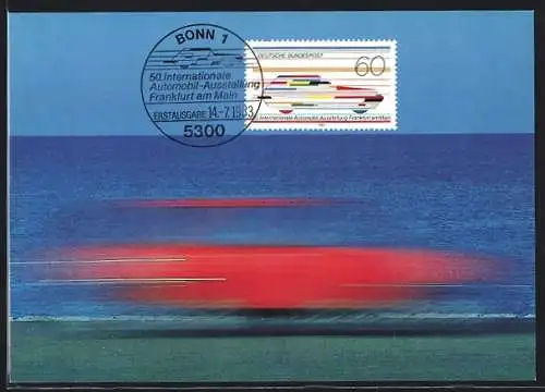 Maximum-AK Frankfurt a. Main, 50. Internationale Automobilausstellung 1983, Dynamik eines Autos