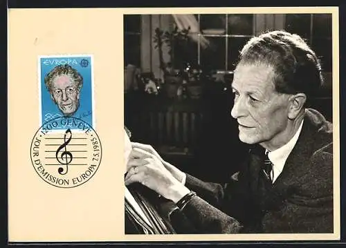 Maximum-AK Genève, Jour D`Emission Europa 1985, Portrait Frank Martin 1890-1974
